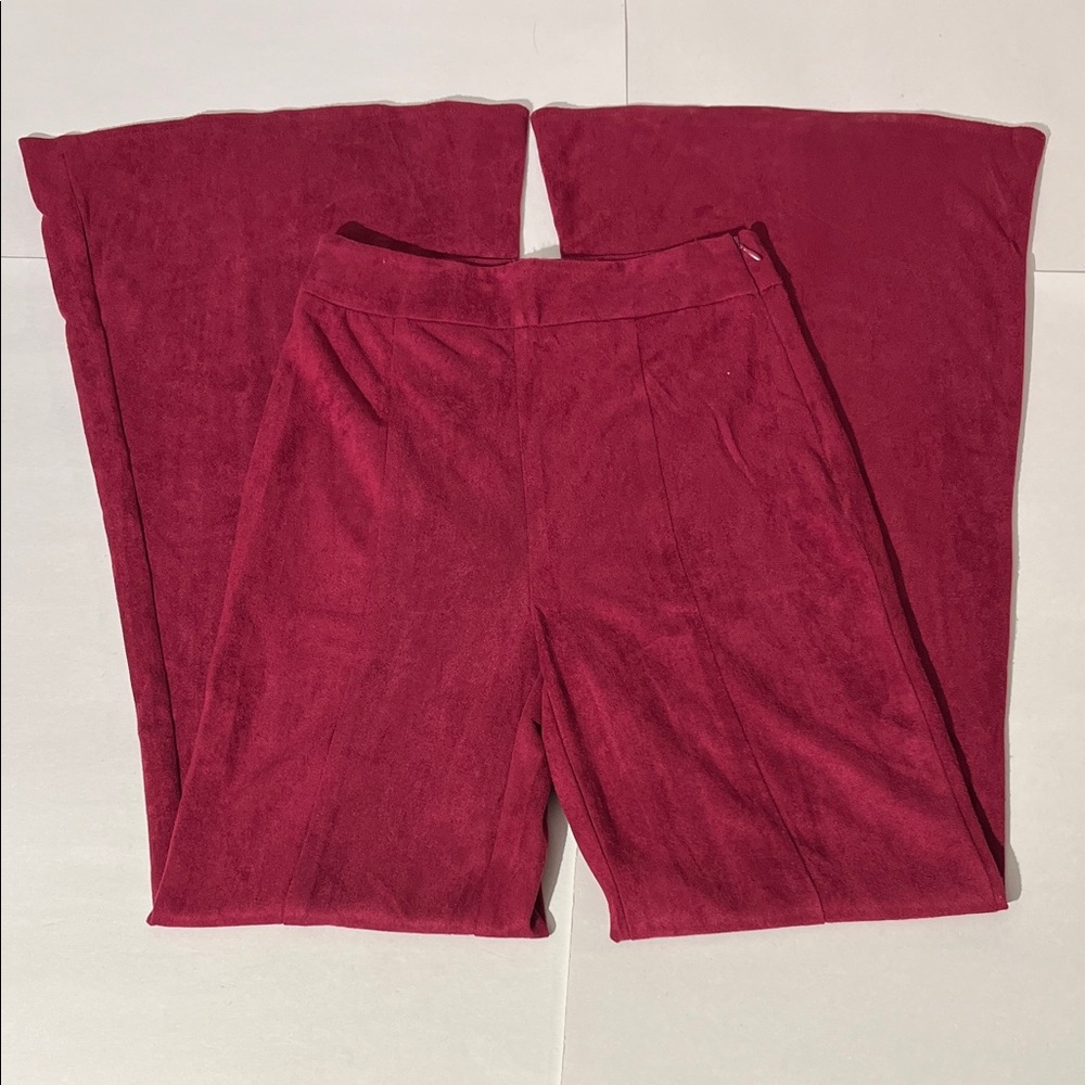 Flying Tomato Bellbottom Flare Pants sz Small Long Inseam Retro Velvet Velour